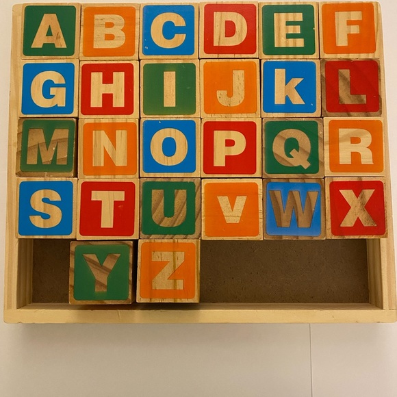 Melissa & Doug ABC+123 Wooden Blocks, Age 3+, 26 Alphabet Blocks - Picture 2 of 13